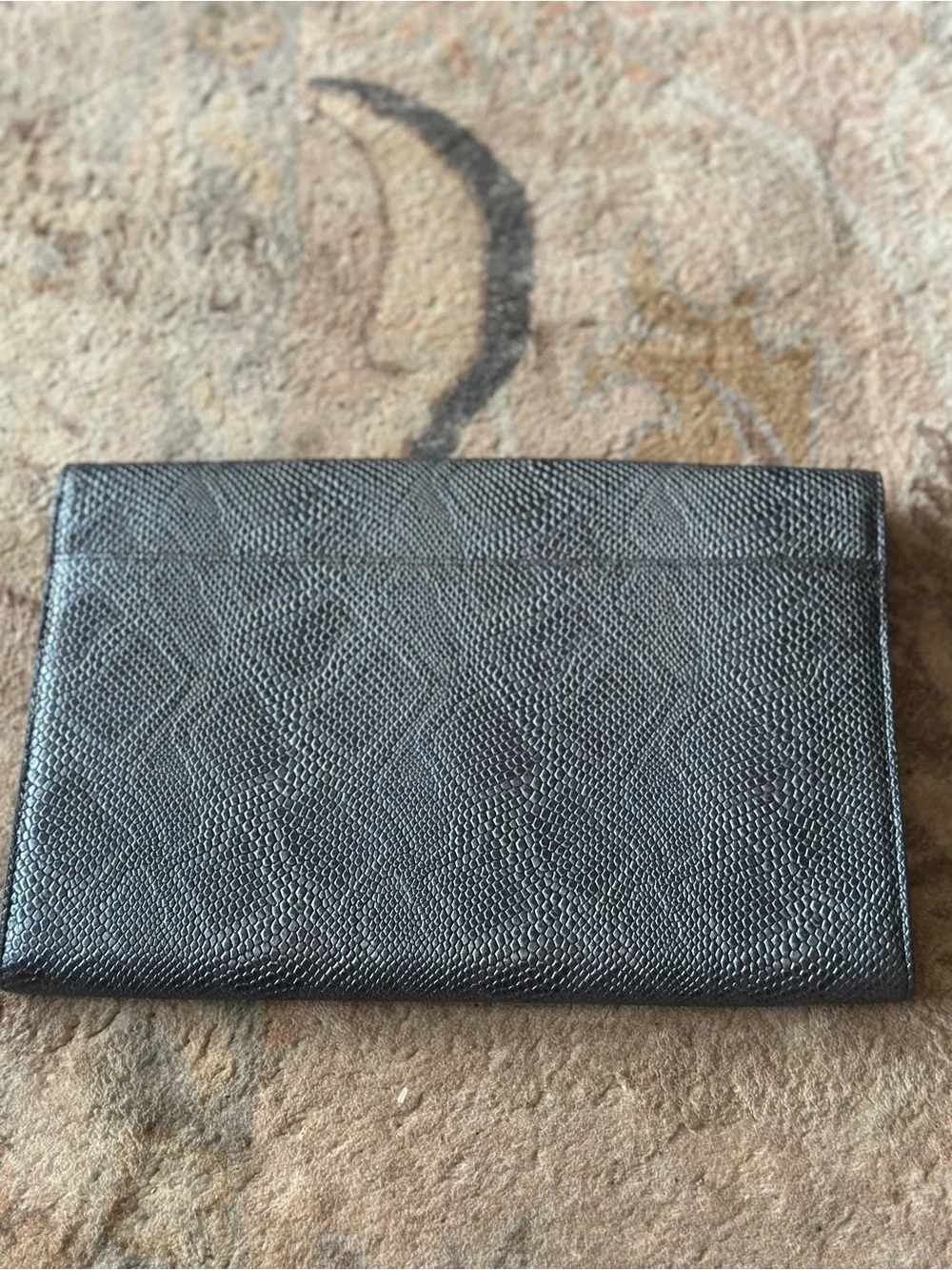 Othr Black Snakeskin-Embossed Envelope Clutch